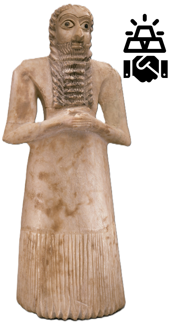 A photo of a statue commonly associated with Ea Nasir, the ancient copper merchant and scammer